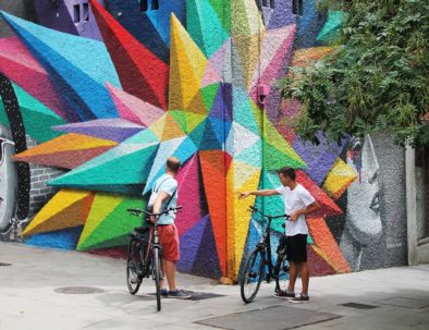 tour de arte urbano en bici por Madrid en español