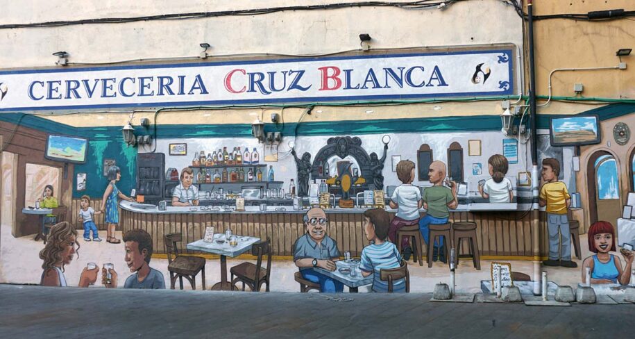 graffiti decorativo en negocios de Madrid