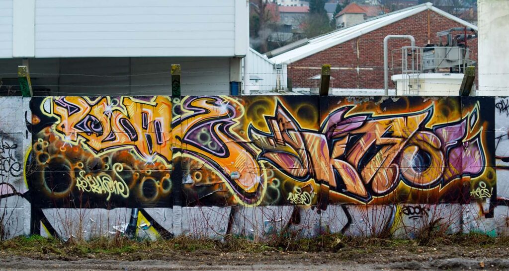 graffitis en paredes sin permiso