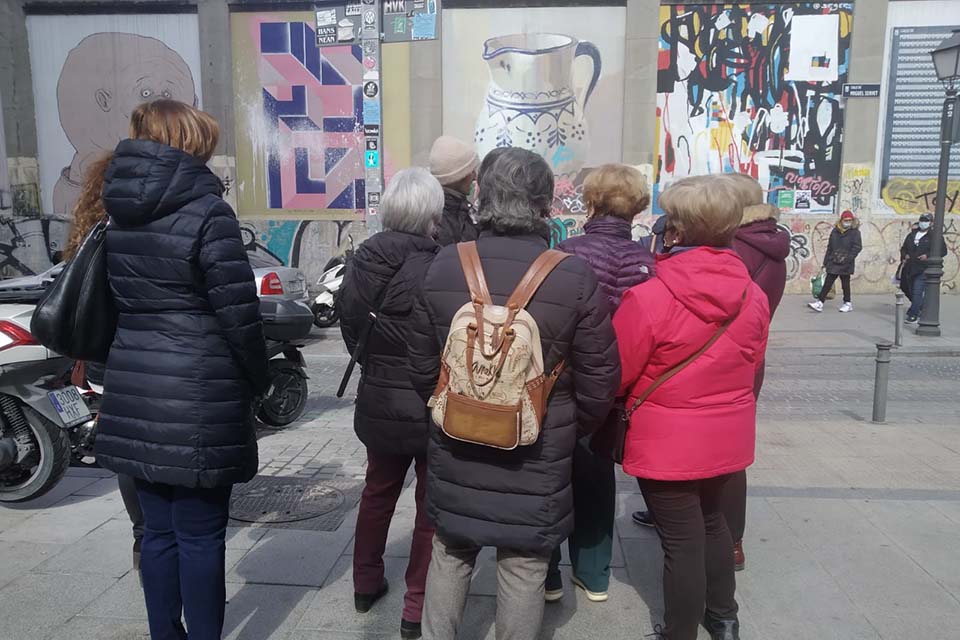 recorrido de arte urbano para mayores por Madrid