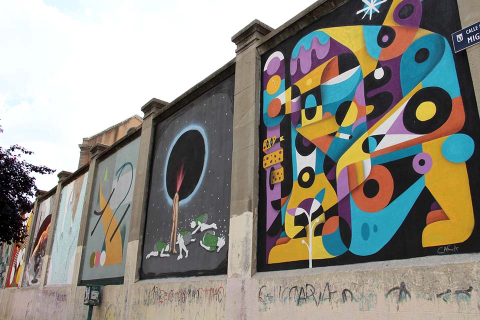 street art en muros tabacalera madrid