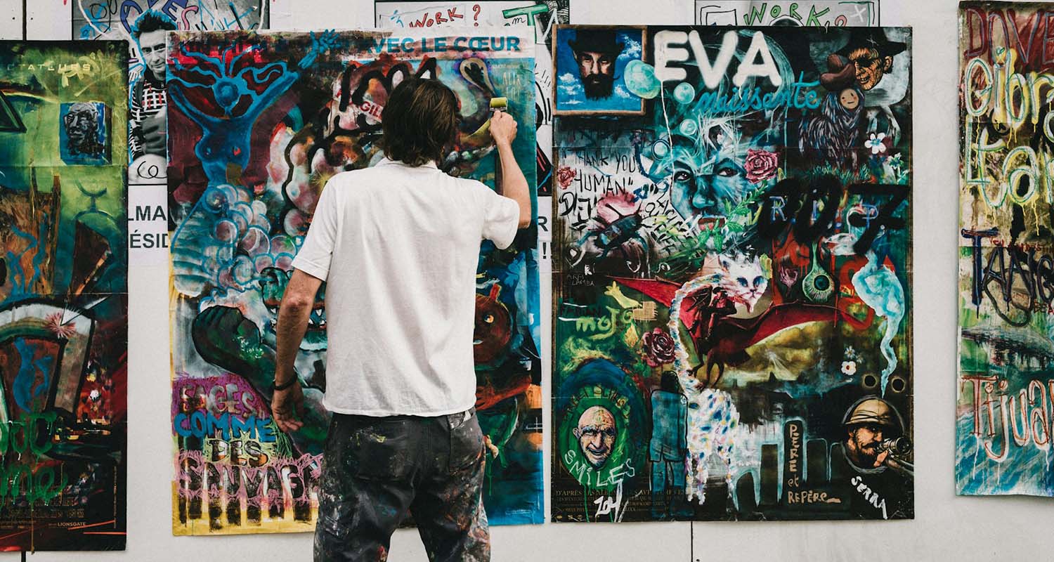 fotografía de artista callejero